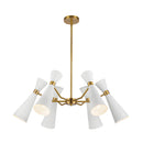 Blake 32-in White/Aged Gold Socket Chandelier - CH574632WHAG