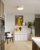 Blossom 14-in Antique White Socket Flush Mount - FM603314AW