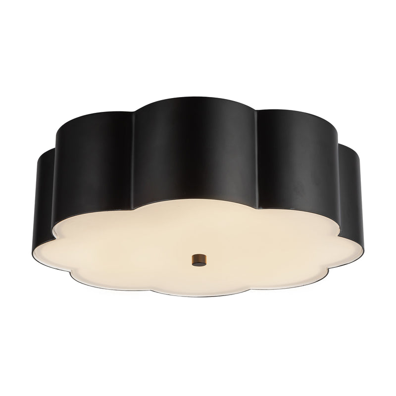 Blossom 14-in Matte Black Socket Flush Mount - FM603314MB