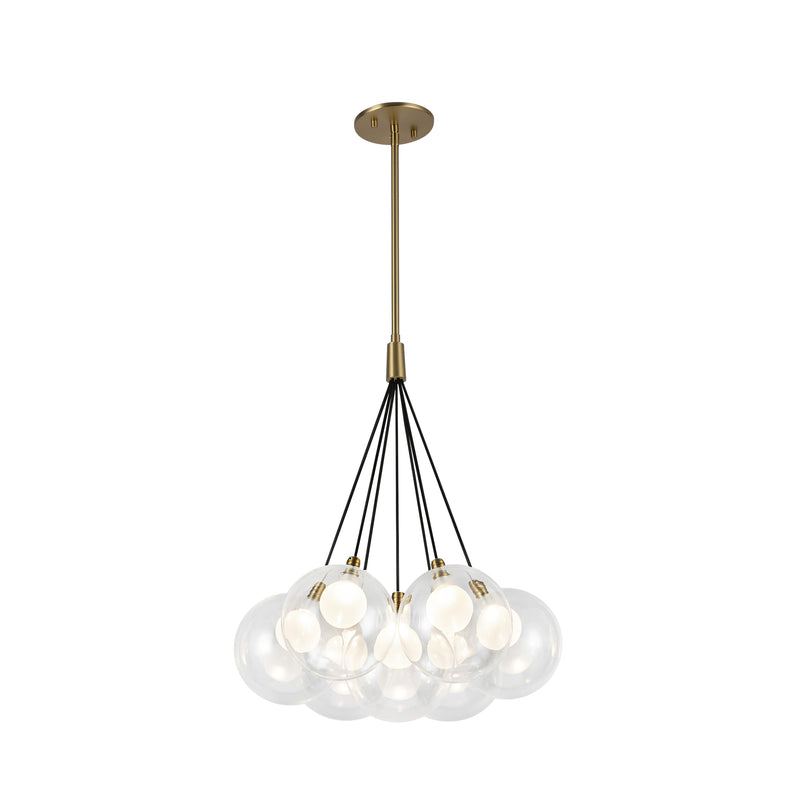 Bolla 16-in Brushed Gold LED Chandelier - CH3117-BG