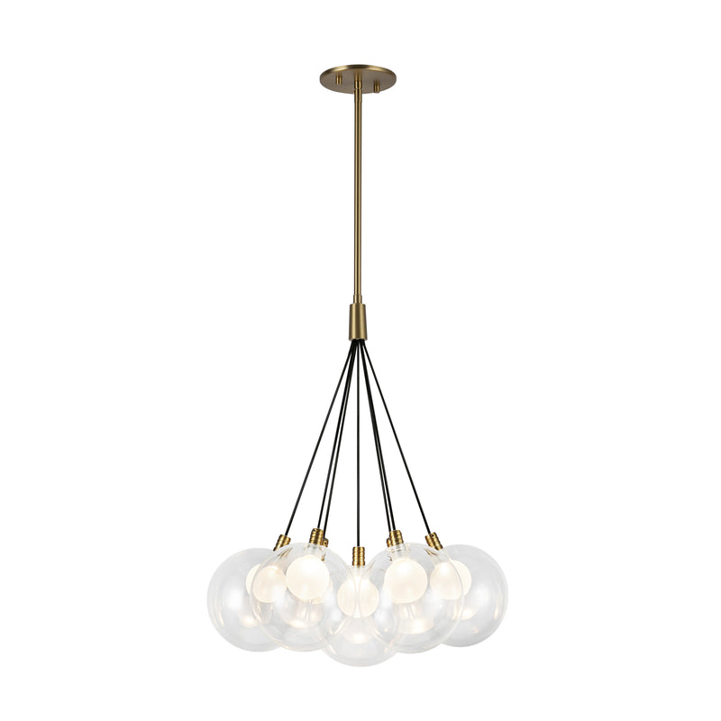 Bolla 16-in Brushed Gold LED Chandelier - CH3117-BG