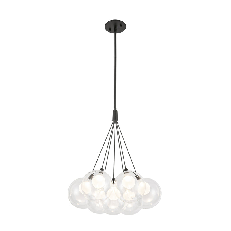 Bolla 16-in Black LED Chandelier - CH3117-BK