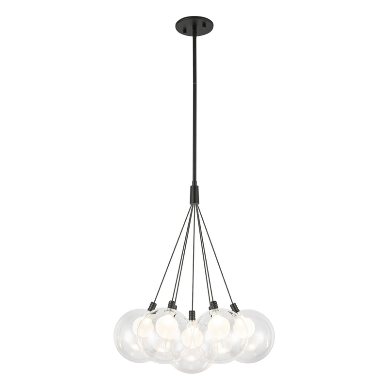 Bolla 16-in Black LED Chandelier - CH3117-BK