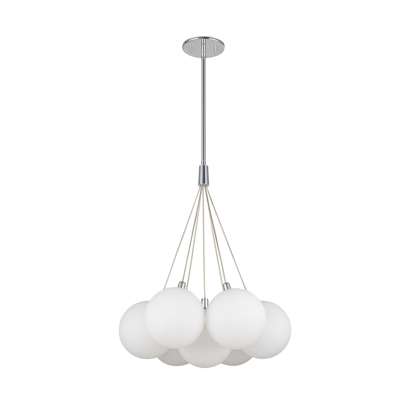 Bolla 17-in Opal Glass LED Chandelier - CH3117-OP