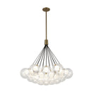 Bolla 28-in Brushed Gold LED Chandelier - CH3128-BG
