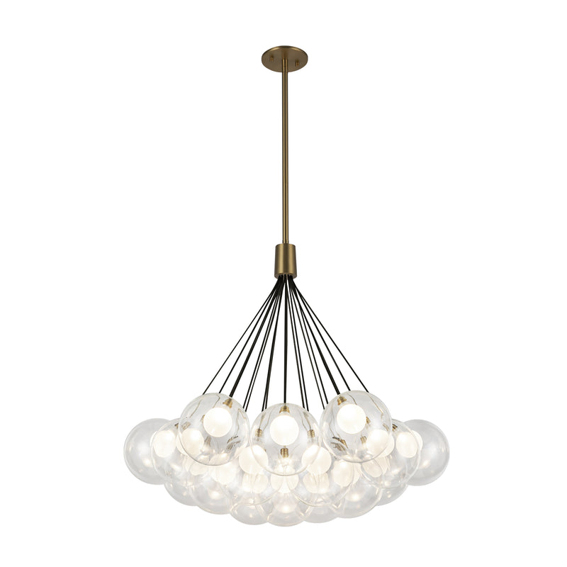 Bolla 28-in Brushed Gold LED Chandelier - CH3128-BG
