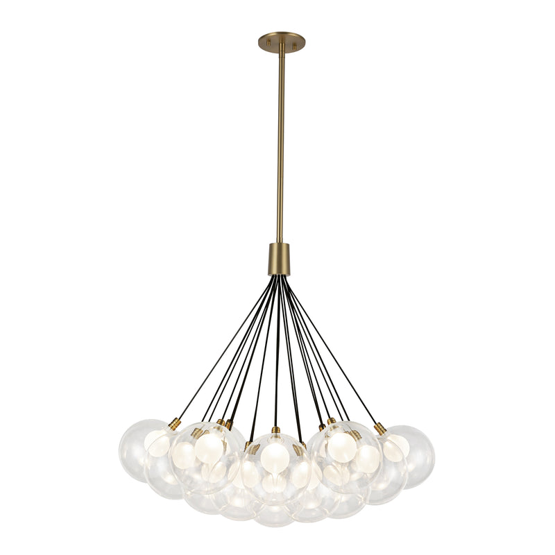 Bolla 28-in Brushed Gold LED Chandelier - CH3128-BG