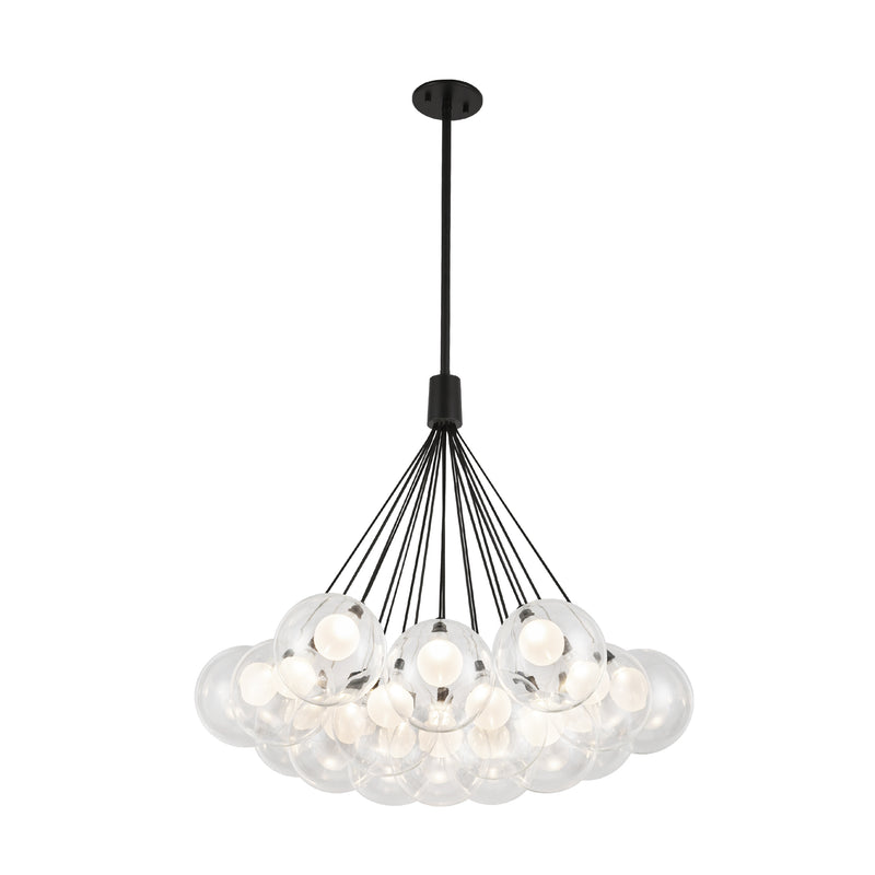 Bolla 28-in Black LED Chandelier - CH3128-BK