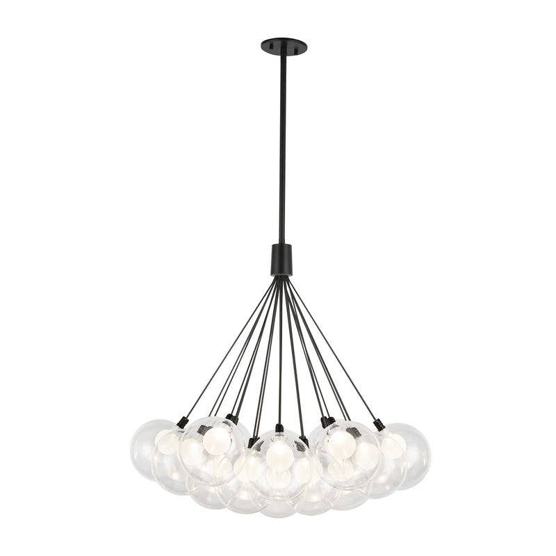 Bolla 28-in Black LED Chandelier - CH3128-BK