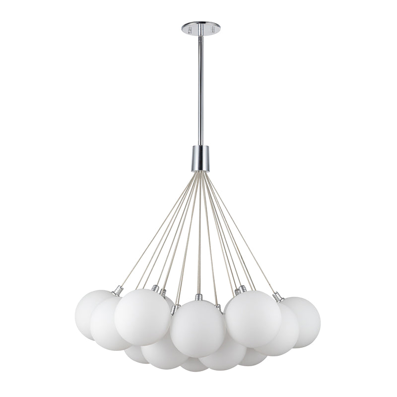 Bolla 28-in Opal Glass LED Chandelier - CH3128-OP