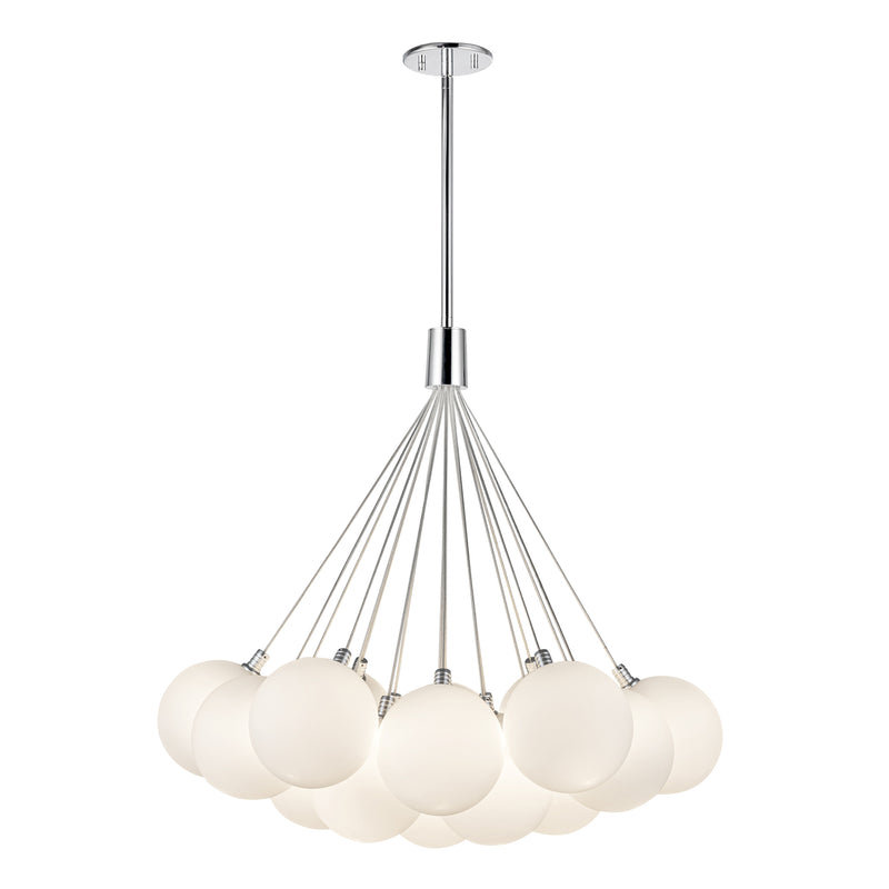 Bolla 28-in Opal Glass LED Chandelier - CH3128-OP