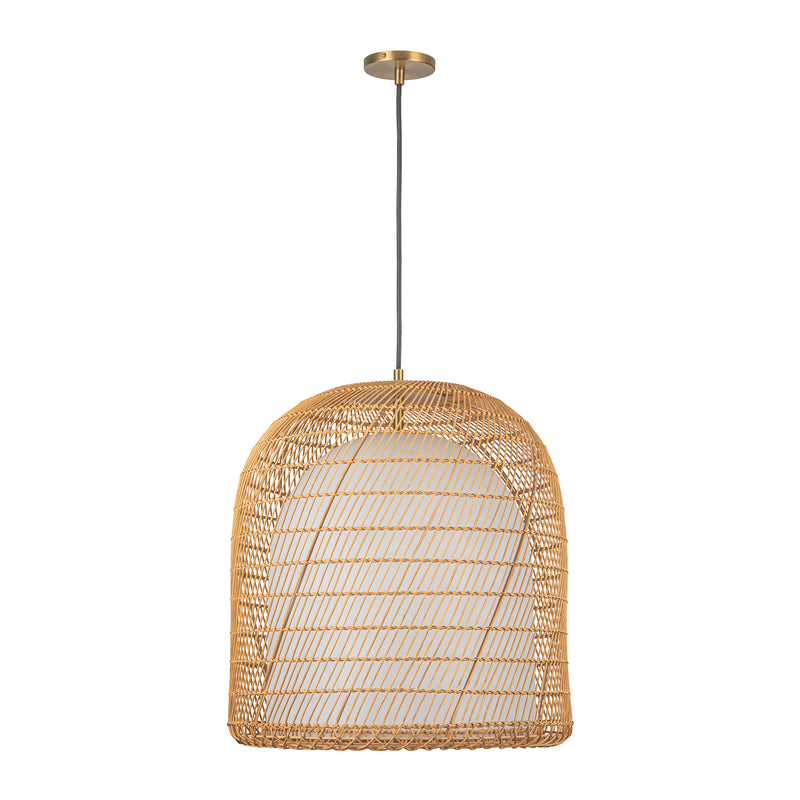 Bondi 20-in Brushed Gold/Opal Glass 1 Light Pendant - PD631920BGOP