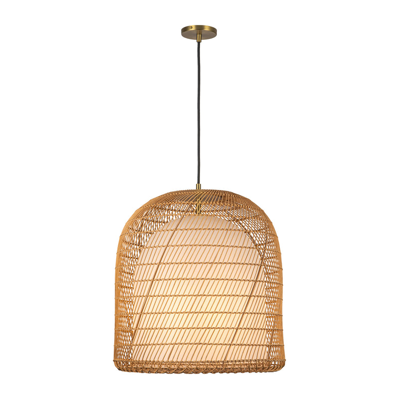 Bondi 20-in Brushed Gold/Opal Glass 1 Light Pendant - PD631920BGOP
