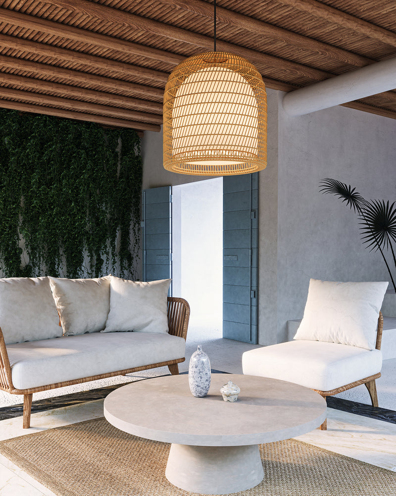 Bondi 20-in Brushed Gold/Opal Glass 1 Light Pendant - PD631920BGOP