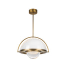 Bowery 14-in Vintage Brass LED Pendant - PD20716-VB-UNV