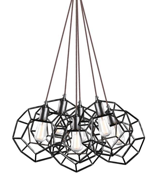 Geometry Series - multi-light pendant - C54636RB