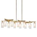 KRISTOF - Aged Gold Brass linear chandelier - C60812AG
