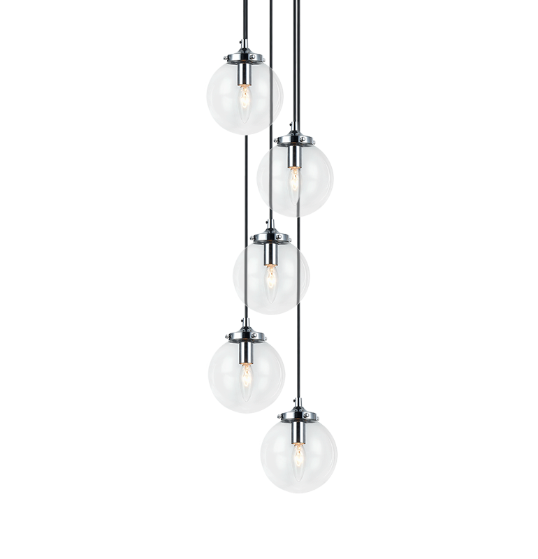 The Bougie - multi-light pendant - C63005CHCL