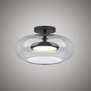 Sharla 14-in flush mount C86003-SM-BK