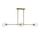 Cassia 48-in Aged Brass/Clear Glass 4 Lights Linear Pendant - LP549448AGCL