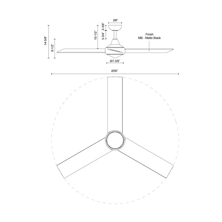 Emiko 56" Ceiling Fan - CF523056