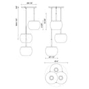 Samar - 3lt multi-light pendant - CH57514-BK/SM