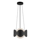 Ciel 10-in Black/Opal Glass Socket Chandelier - CH59810-BK/OP