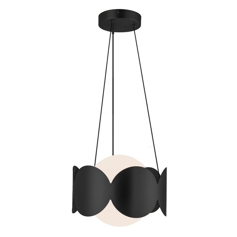 Ciel 10-in Black/Opal Glass Socket Chandelier - CH59810-BK/OP