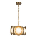 Cleo 16-in Brushed Gold/Opal Glass LED Chandelier - CH77916-BG/OP-UNV