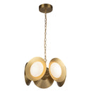 Cleo 16-in Brushed Gold/Opal Glass LED Chandelier - CH77916-BG/OP-UNV