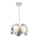 Cleo 16-in Chrome/Opal Glass LED Chandelier - CH77916-CH/OP-UNV