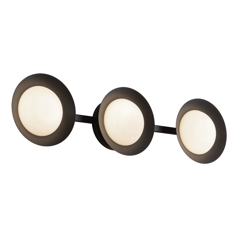 Cleo 23-in Black/Opal Glass LED Vanity Light - VL77923-BK/OP