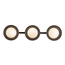 Cleo 23-in Black/Opal Glass LED Vanity Light - VL77923-BK/OP