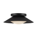 Cleo 9-in Black/Opal Glass LED Wall Sconce - WS77909-BK/OP