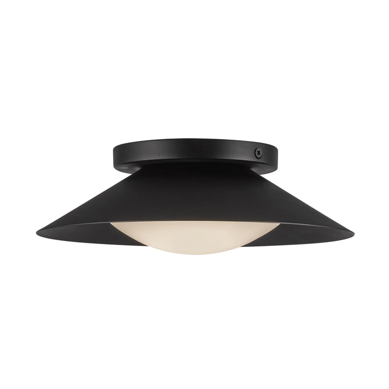 Cleo 9-in Black/Opal Glass LED Wall Sconce - WS77909-BK/OP