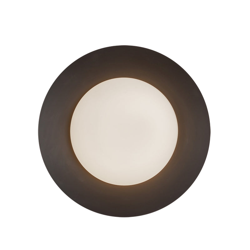 Cleo 9-in Black/Opal Glass LED Wall Sconce - WS77909-BK/OP