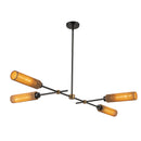 Colby 52-in Matte Black/Tan Jute Socket Linear Pendant - LP491452MBTJ