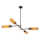 Colby 52-in Matte Black/Tan Jute Socket Linear Pendant - LP491452MBTJ