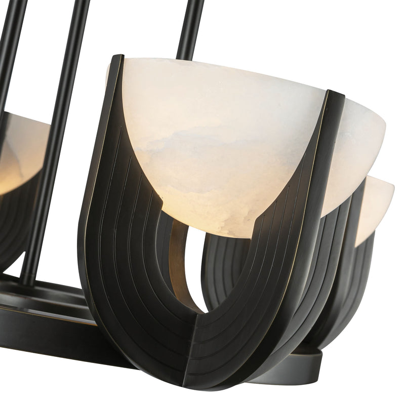 Colette 22-in Urban Bronze/Alabaster LED Chandelier - CH362423UBAR-UNV