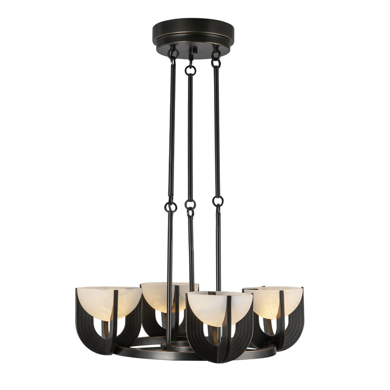 Colette 22-in Urban Bronze/Alabaster LED Chandelier - CH362423UBAR-UNV