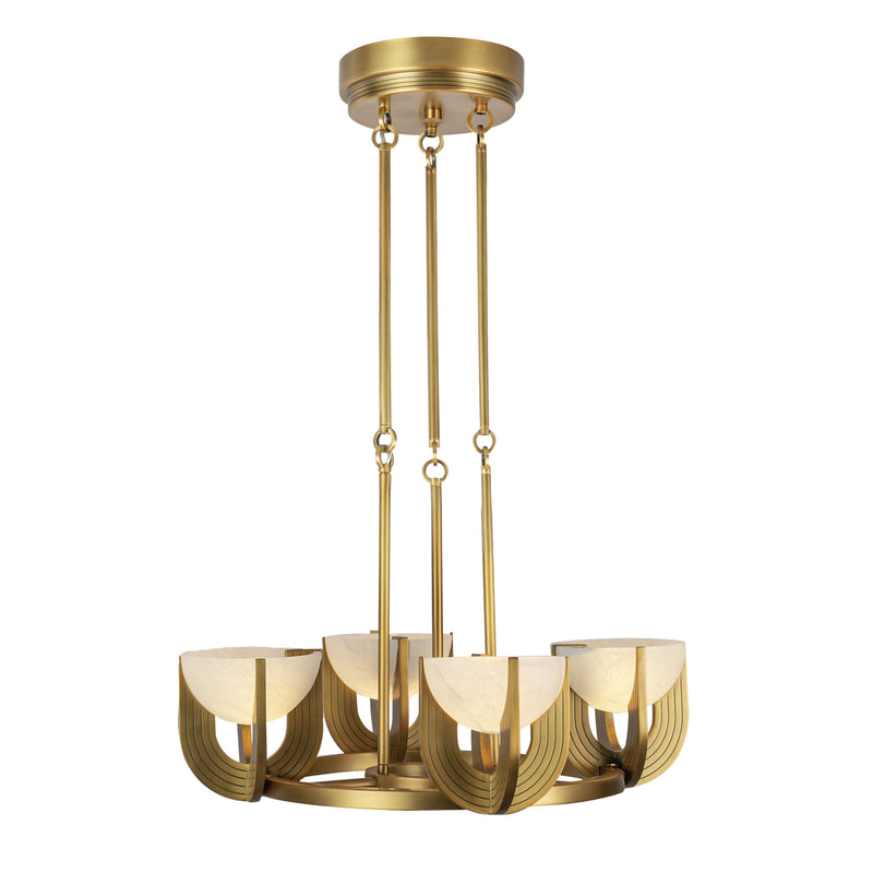 Colette 22-in Vintage Brass/Alabaster LED Chandelier - CH362423VBAR-UNV