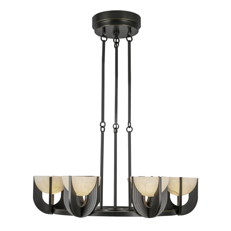 Colette 27-in Urban Bronze/Alabaster LED Chandelier - CH362627UBAR-UNV