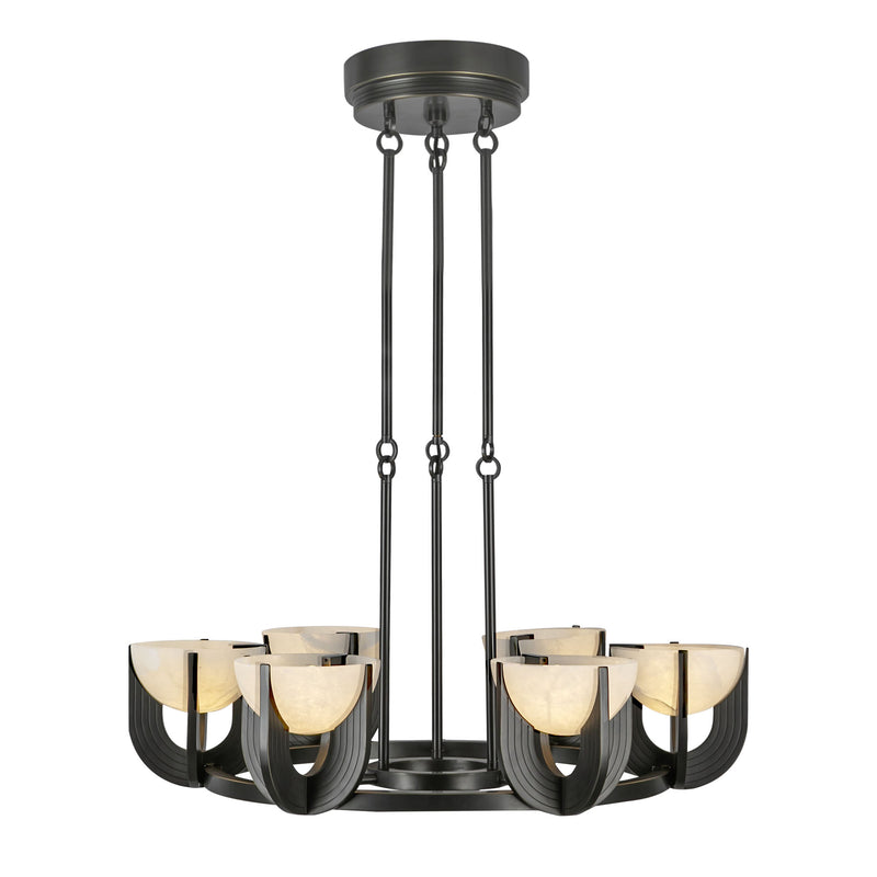 Colette 27-in Urban Bronze/Alabaster LED Chandelier - CH362627UBAR-UNV
