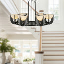Colette 27-in Urban Bronze/Alabaster LED Chandelier - CH362627UBAR-UNV