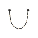Corda 7-ft Black/Opal Glass LED Pendant - PD39307-BK/OP-UNV-RT