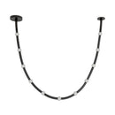 Corda 10-ft Black/Opal Glass LED Pendant - PD39310-BK/OP-UNV-010