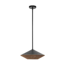 Daphne 15-in Matte Black/Brown Cotton Rope 1 Light Pendant - PD633215MBBR