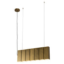 Domino 35-in Vintage Brass LED Linear Pendant - LP17435-VB-UNV