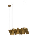 Domino 35-in Vintage Brass LED Linear Pendant - LP17435-VB-UNV