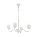 Effie 27-in Antique White/Opal Glass Socket Chandelier - CH558427AWOP